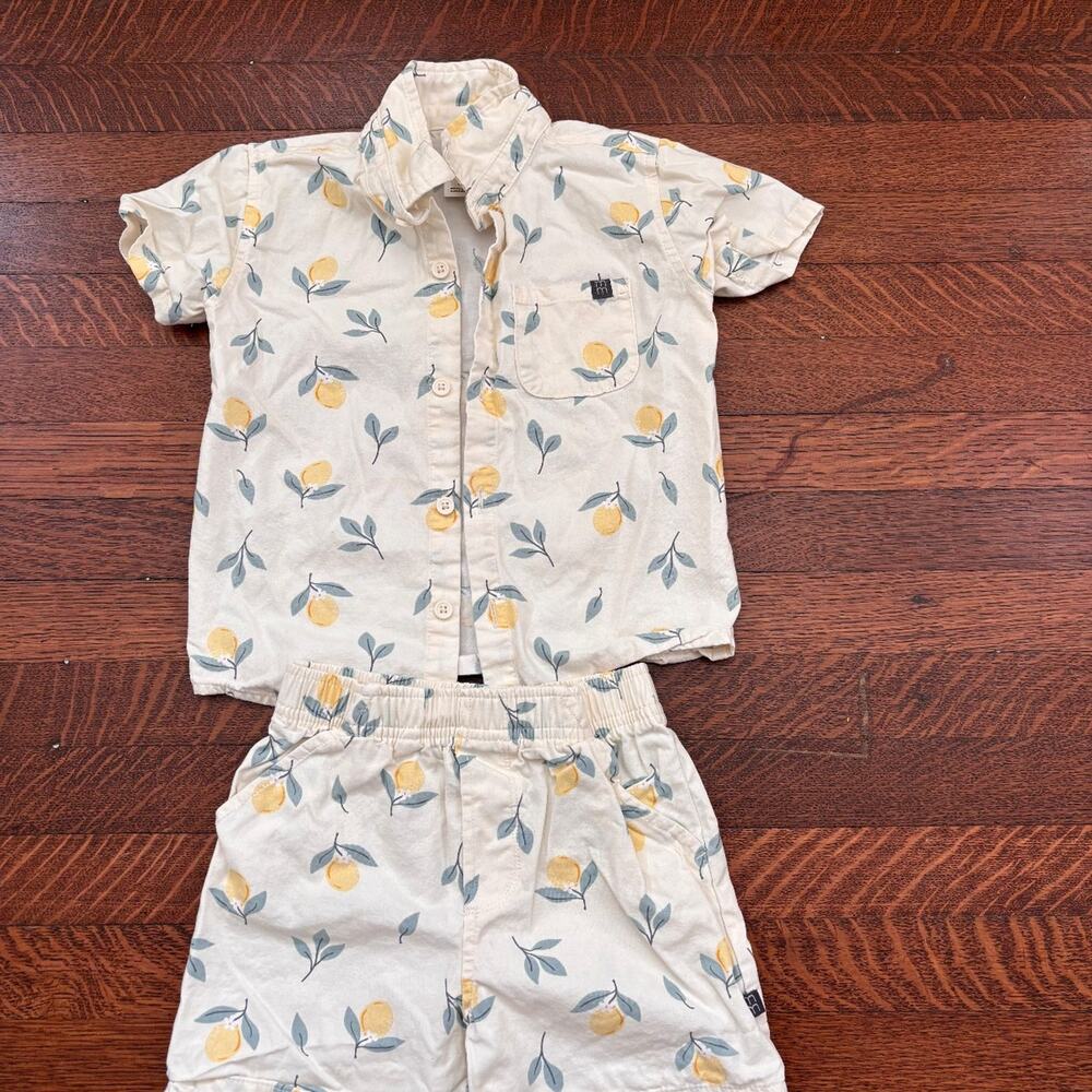 Modern Moments Toddler Boy Lemon Print Shorts Set Summer Outfit